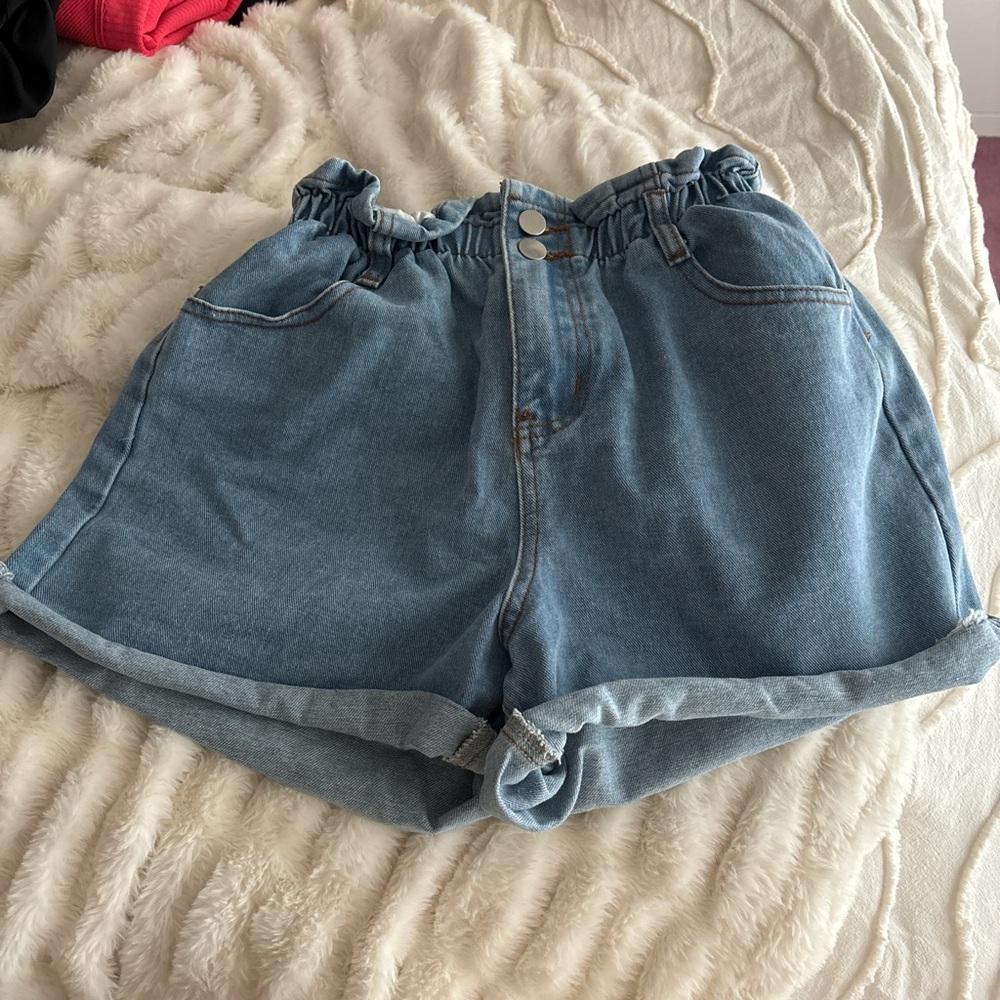 Princess Polly Light Blue Jean Shorts